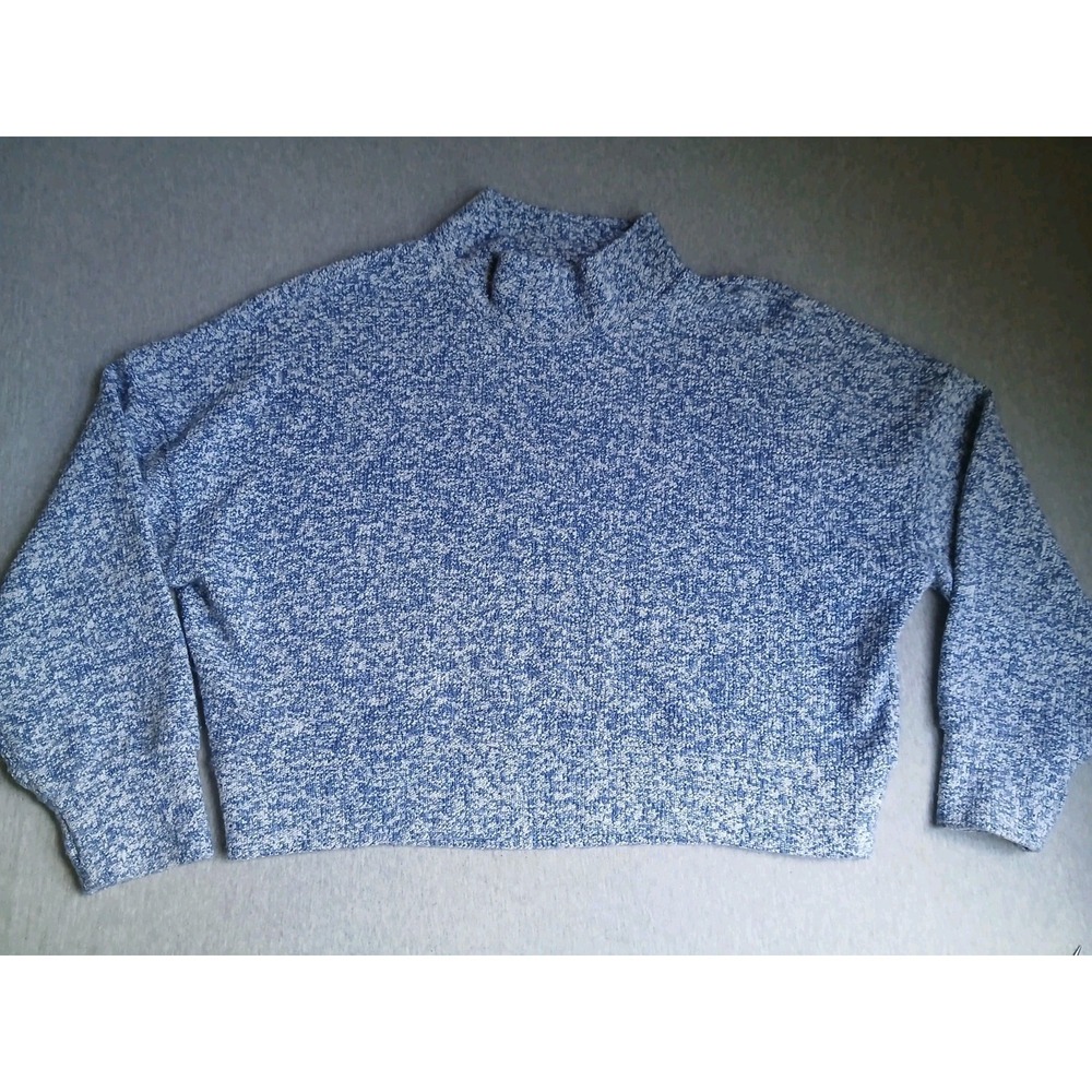 Aerie Sweater Large Pullover Mock Neck Marlbed Slouchy Oversized Relaxed Boho
